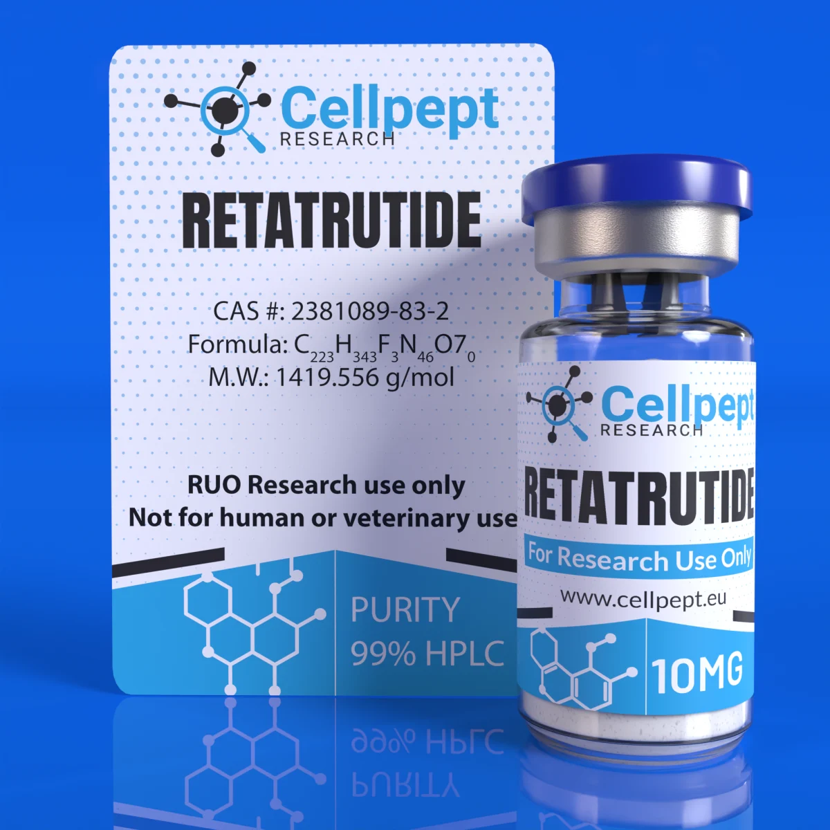 Retatrutide + 3ml vial bac.water product image from CellPept
